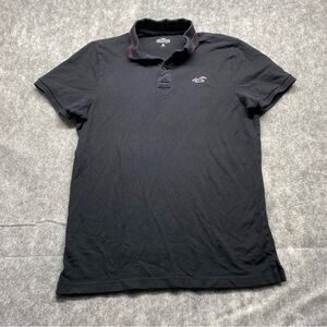 Hollister Mens Black/Red‎ Advanced Stretch Short Sleeve Polo Size LG